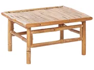 Garten Ecksofa mit Tisch 5-Sitzer CERRETO Bambus Taupe linksseitig_908883