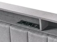 Bed with LED BEAULIEU Fabric Dark Grey 160 x 200 cm (EU King Size) with USB Port with Storage_993608