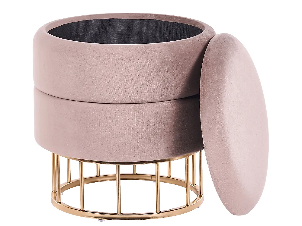 Storage Pouffe ELGIN Velvet Taupe_1186283