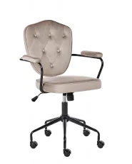 Desk Chair VELISSE Velvet Taupe_1151225