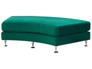 Curved Sofa 7 Seater ROTUNDE Velvet Dark Green_793591