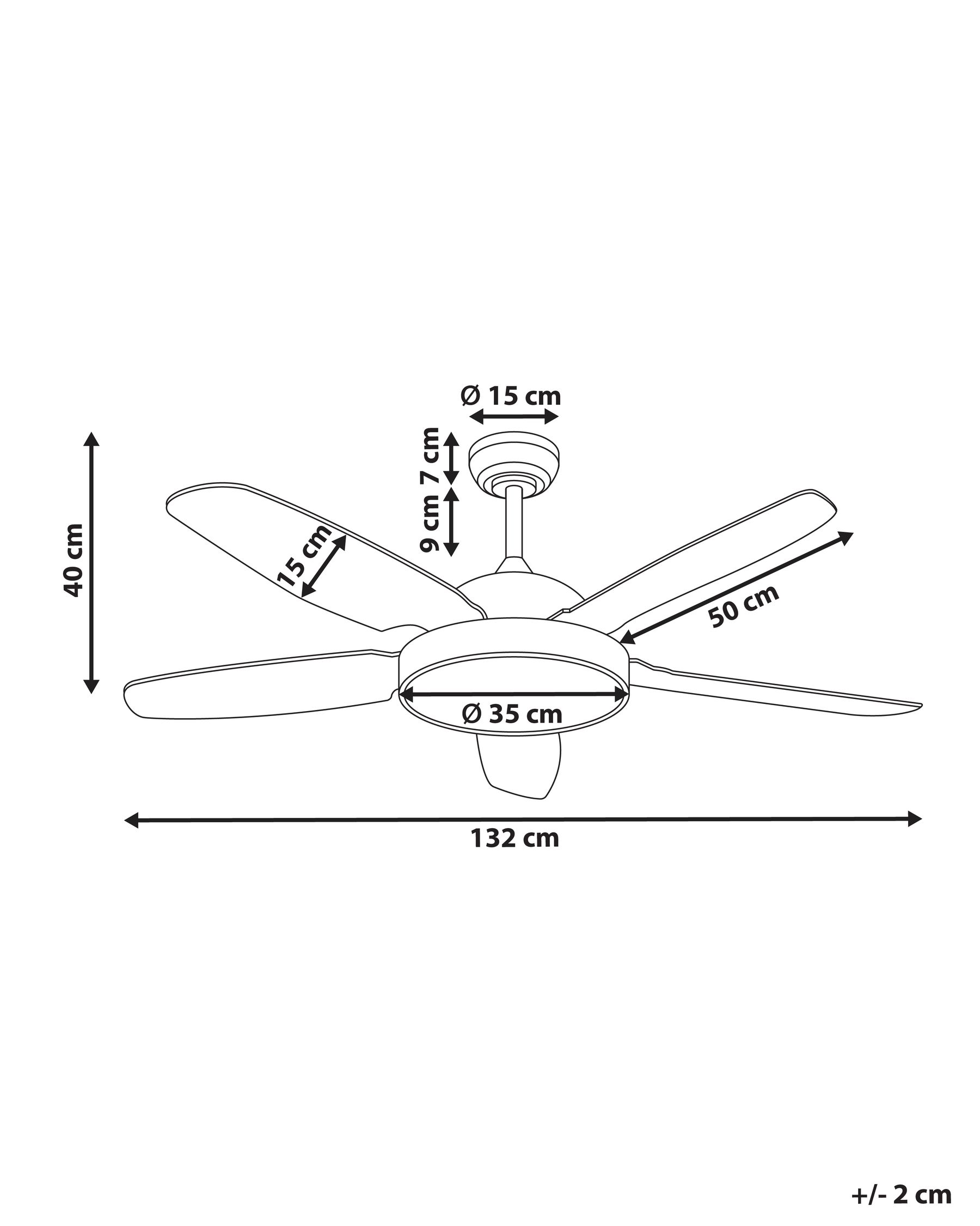 Deckenventilator mit Licht GOSHAABA mit Fernbedienung LED Messing_988760