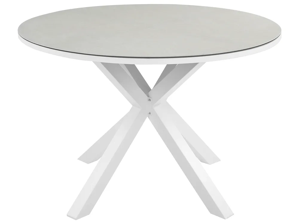 Garden Dining Set 4 Seater MALETTO/BUSSETO Metal White_923123