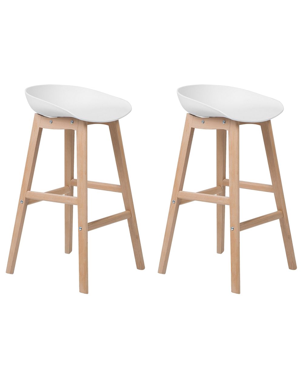 Set of 2 Bar Chairs MICCO White