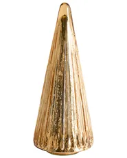 Dekofiguren 3er Set OYEREN 21/29/37 cm Weihnachtsbaum Gold_1029999
