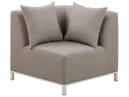 Garten Ecksofa mit Tisch 5-Sitzer BELIZE modular Beige linksseitig_754175