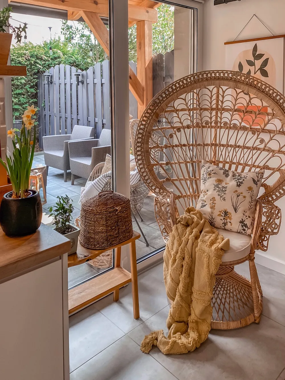 Pfauenstuhl EMMANUELLE Rattan Naturfarben_822791