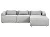 Ecksofa 3-Sitzer SVANSELE Stoff Grau linksseitig