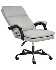Executive Chair SERENE Faux Leather Light Grey_1161505