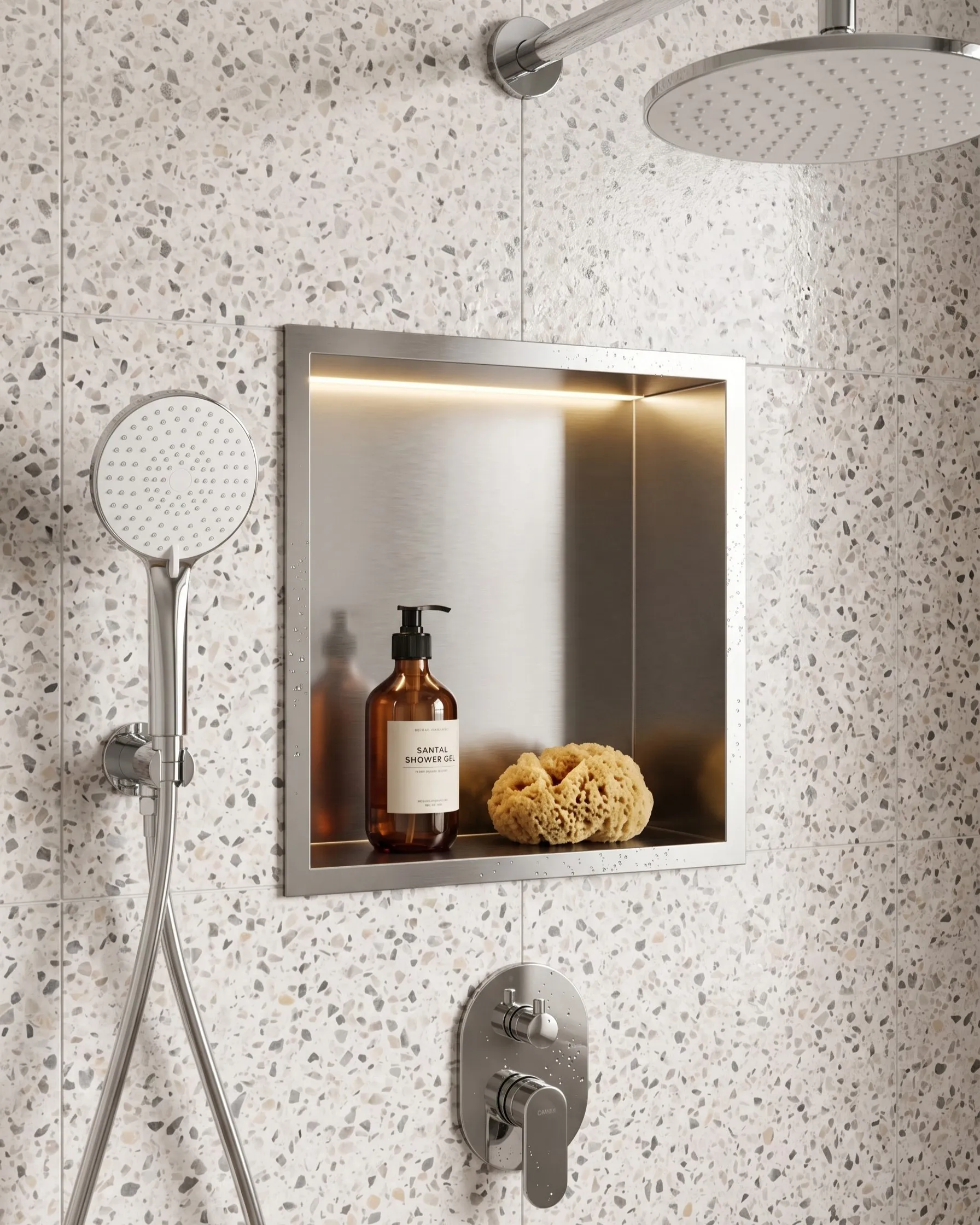 Niche de douche ITAIPU LED Métal Argenté_1134903