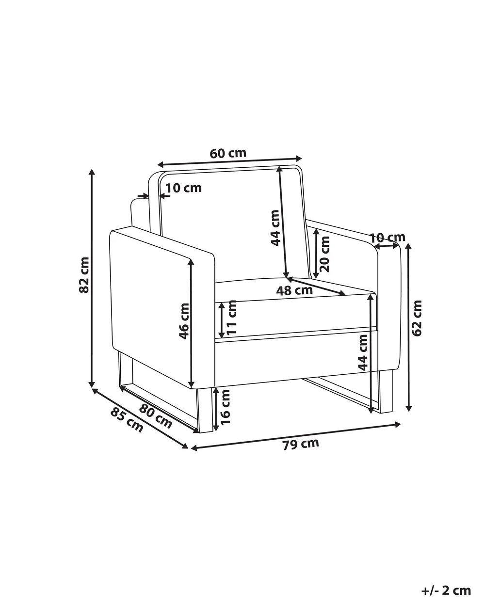 Sessel VIND Cord Hellbraun_810004
