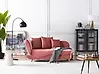 Linksseitige Chaiselongue MERI mit Stauraum Samtstoff Rosa