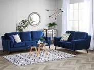 Sofa 3 Seater LOKKA Velvet Navy Blue_710729