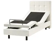 Bett verstellbar Bouclé DUKE 80 x 200 cm Cremeweiß_1011388
