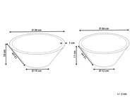 Set of 2 Bowls ARISH Mango Wood Brown/ White_1004048