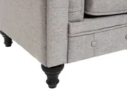 Living Room Set 4 Seater CHESTERFIELD Fabric Light Grey_797143