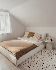 Bett mit Lattenrost Bouclé VINAY 180 x 200 cm Weiß_1062765