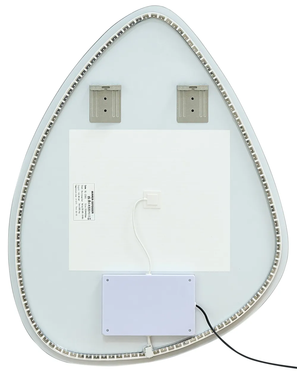 LED-Badezimmer-Spiegel LUGNY 70 cm 90 cm Silber_1087953