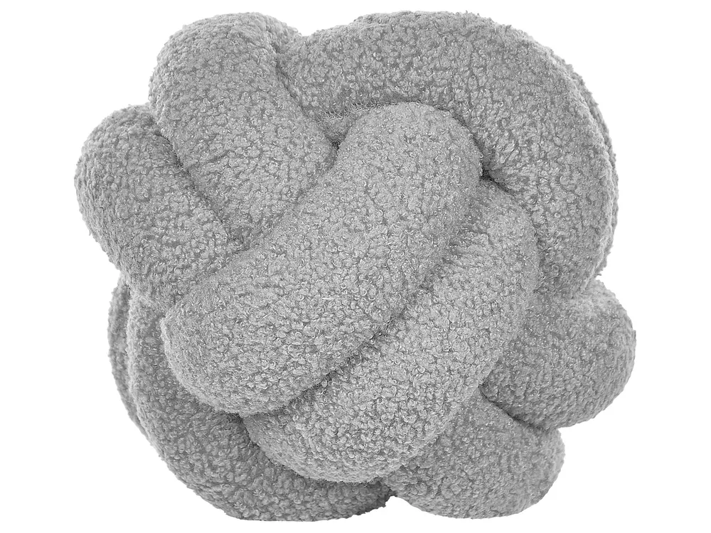 Dekokissen MALNI 19 x 19 cm Bouclé Grau Ohne Muster