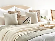 Dekokissen 2er Set GAURA 45 x 45 cm Hellbeige Ohne Muster_1177909