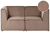 Modulsofa 2-Sitzer LEMVIG Cord Dunkelbeige