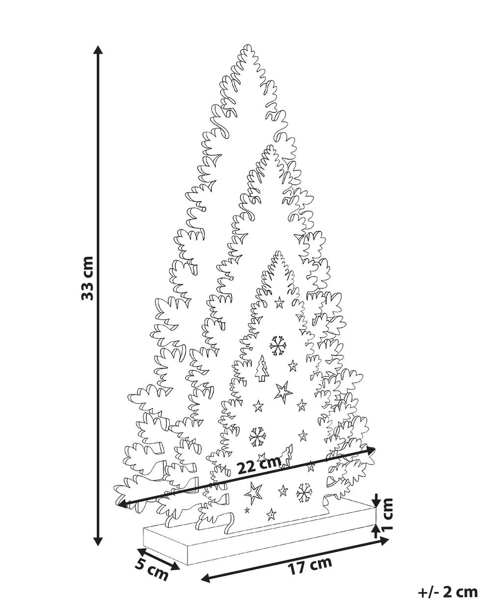 Christmas Decoration LED EMMESAN 33 cm Christmas Tree White_1020519