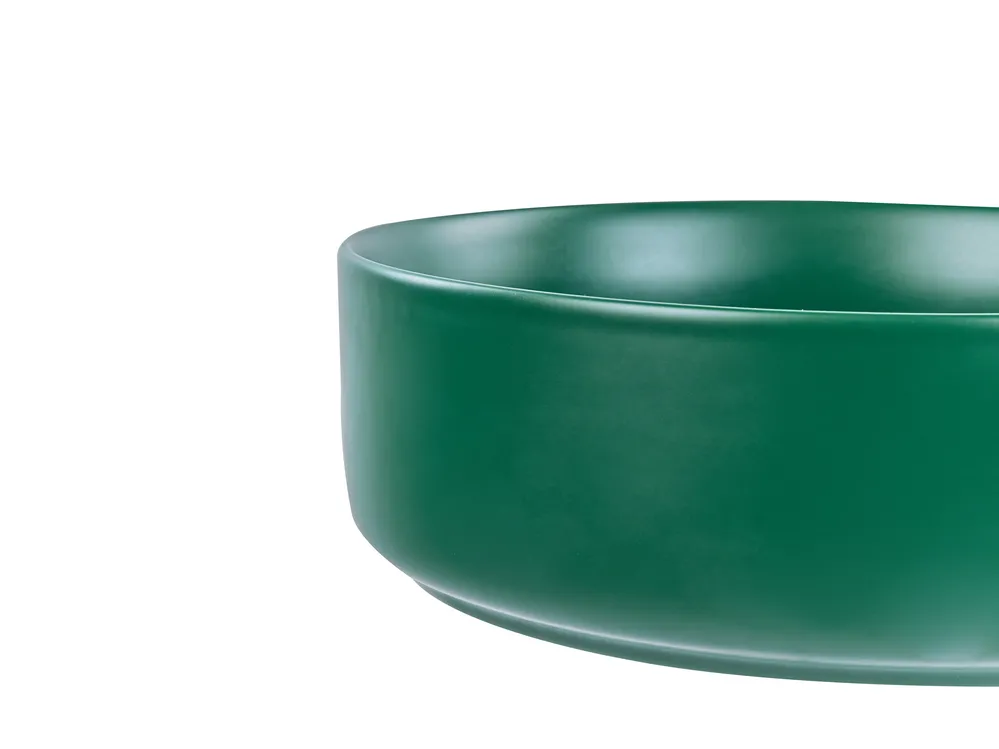 Countertop Basin GUDAR ⌀ 370 mm Ceramic Dark Green_923344