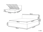 Bett mit Stauraum ORBEY Bouclé Braun 180 x 200 cm_982056