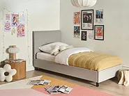 Bed Fabric SENNEZ 90 x 200 cm (EU Single) Light Grey_1154649