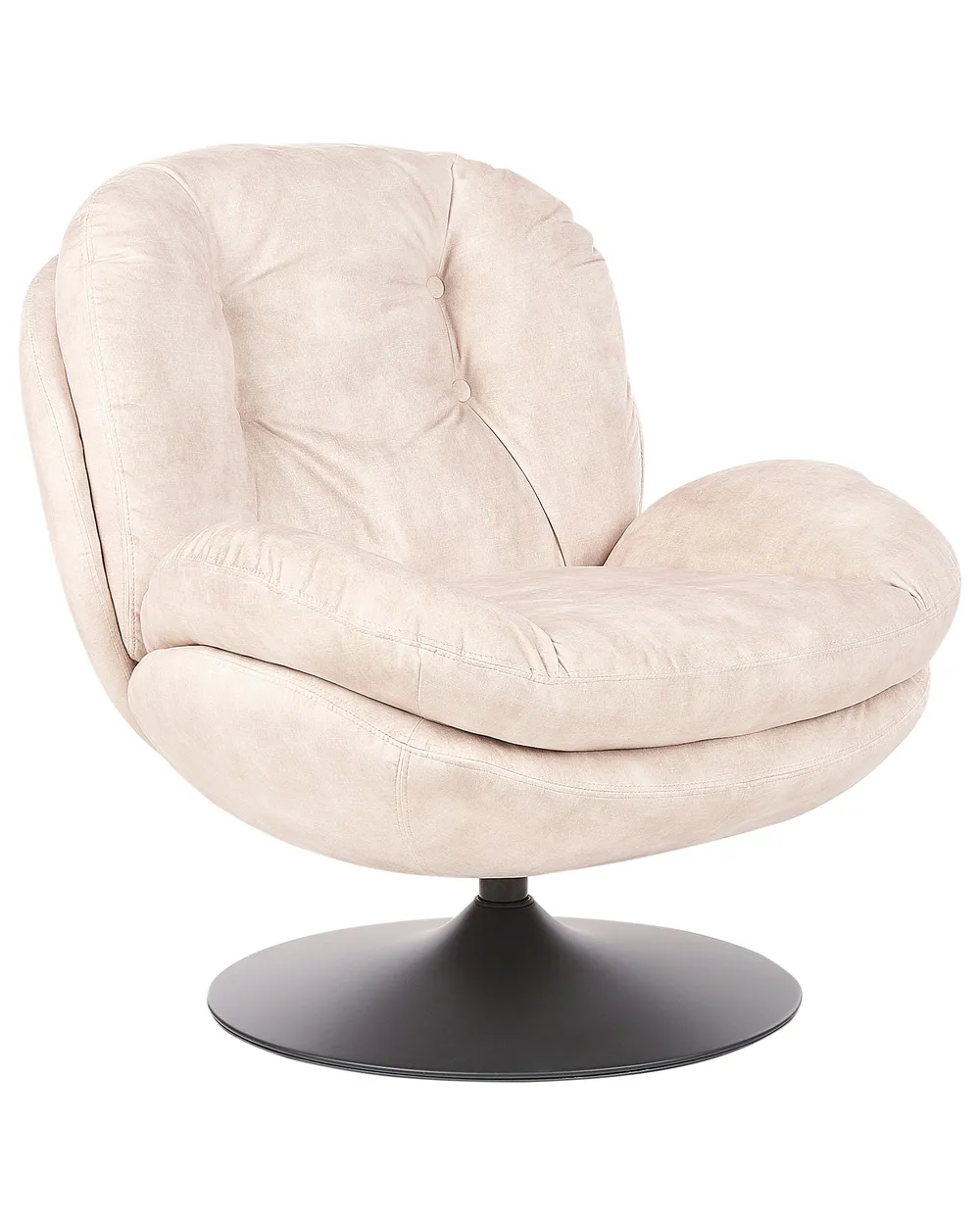 Drehsessel NOLVIK Samtstoff Hellbeige