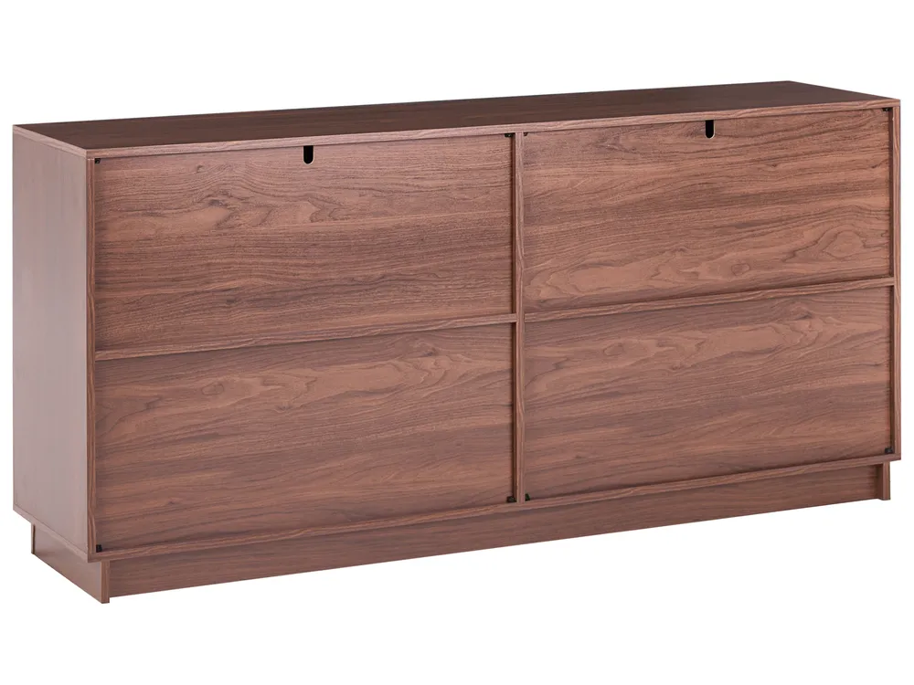 4 Door Sideboard NUMURKAH Dark Brown_1109563