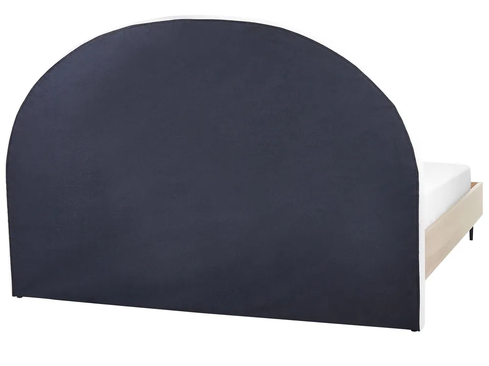 Bett mit Lattenrost Stoff MILLAY 180 x 200 cm Cremeweiß_863302
