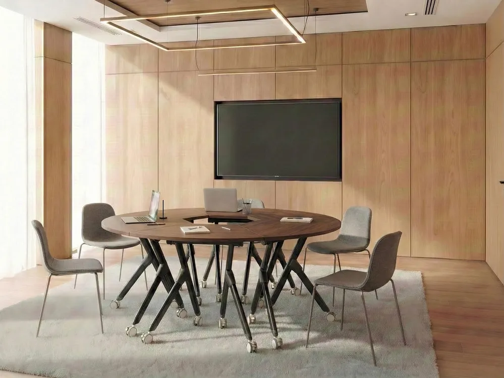 Klappbares Eck-Schreibtischmodul BENDI 90 cm 64 cm Dunkelbraun