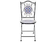 Bistro Set SIPONTO Metall Weiß / Blau_1155718