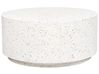 Couchtisch TREZZO 90 cm 90 cm Terrazzo Optik Cremeweiß