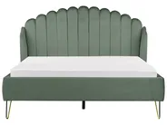 Bett mit Lattenrost Samtstoff AMBILLOU 160 x 200 cm Grün_902528