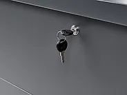 Aufbewahrungsbox KYMI 136 cm 55 cm Metall mit Rädern Dunkelgrau_1173674