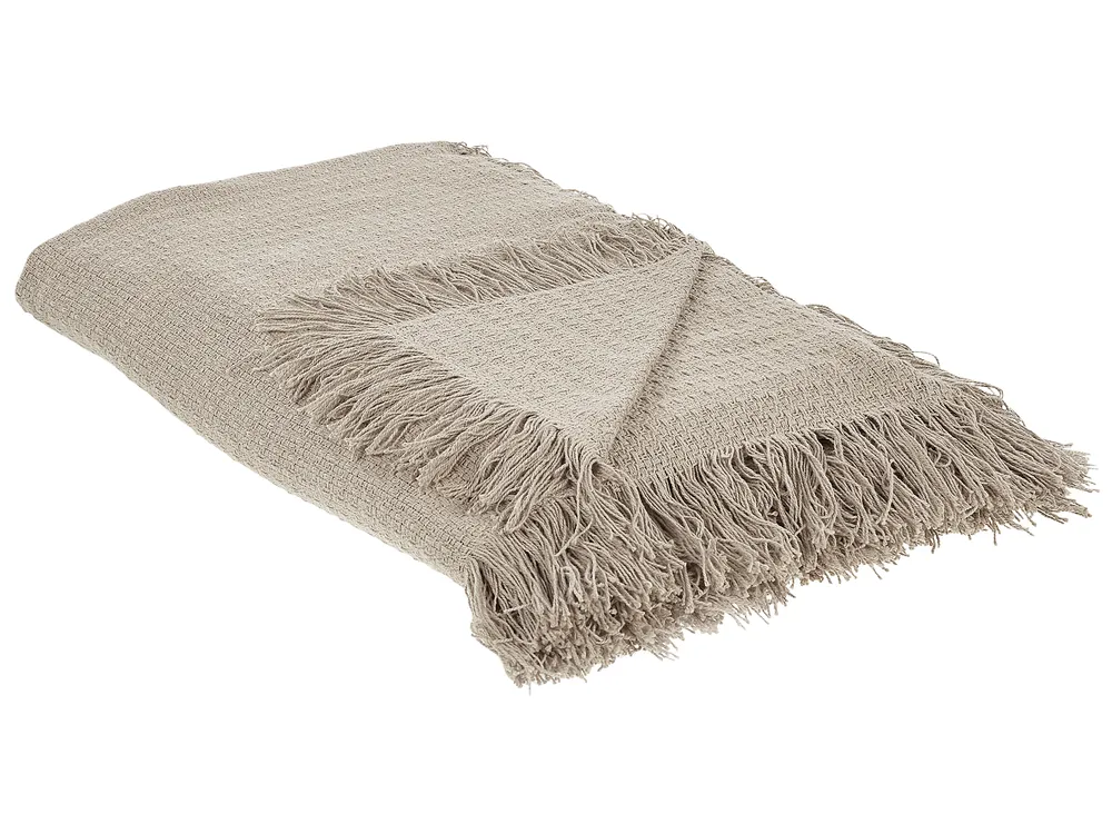 Tagesdecke YERBENT Baumwolle 150 x 200 cm Taupe