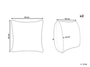 Dekokissen 2er Set SESBANIA 45 x 45 cm Bunt Blumenmuster_857707