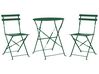 Bistro Set klappbar FIORI Metall Dunkelgrün