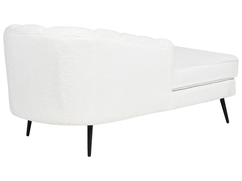 Rechtszijdige chaise longue ALLIER Bouclé Gebroken wit_879194