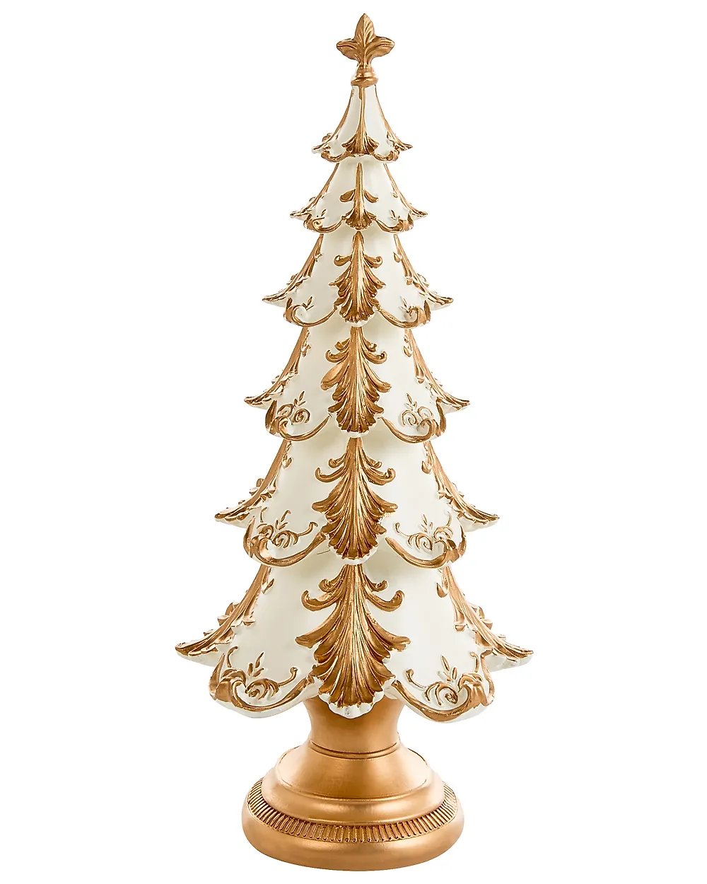 Set van 2 kerstdecoraties HEISKA 30/42 cm Kerstboom Goud_1175612