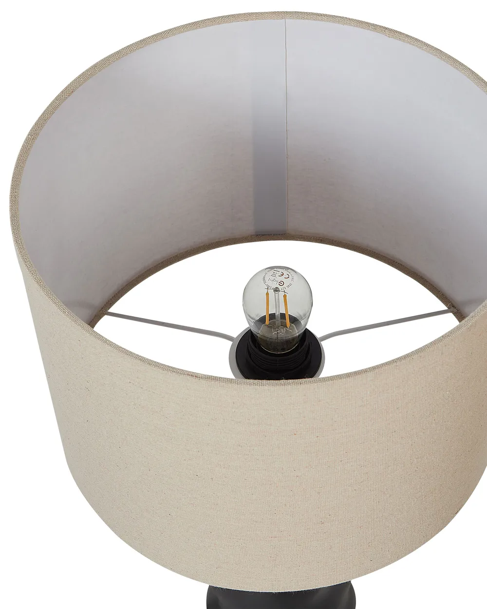 Tischlampe VILAR Keramik Schwarz_897331