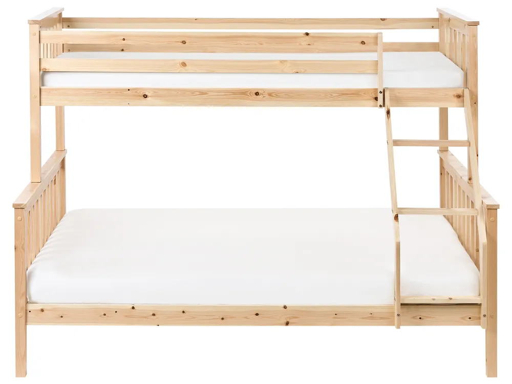 Hochbett Kiefernholz BIERNE 90/140 x 200 cm Hellbraun_987629