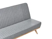 Sofa Bed 2 Seater KALFAFEL Fabric Grey_1009413
