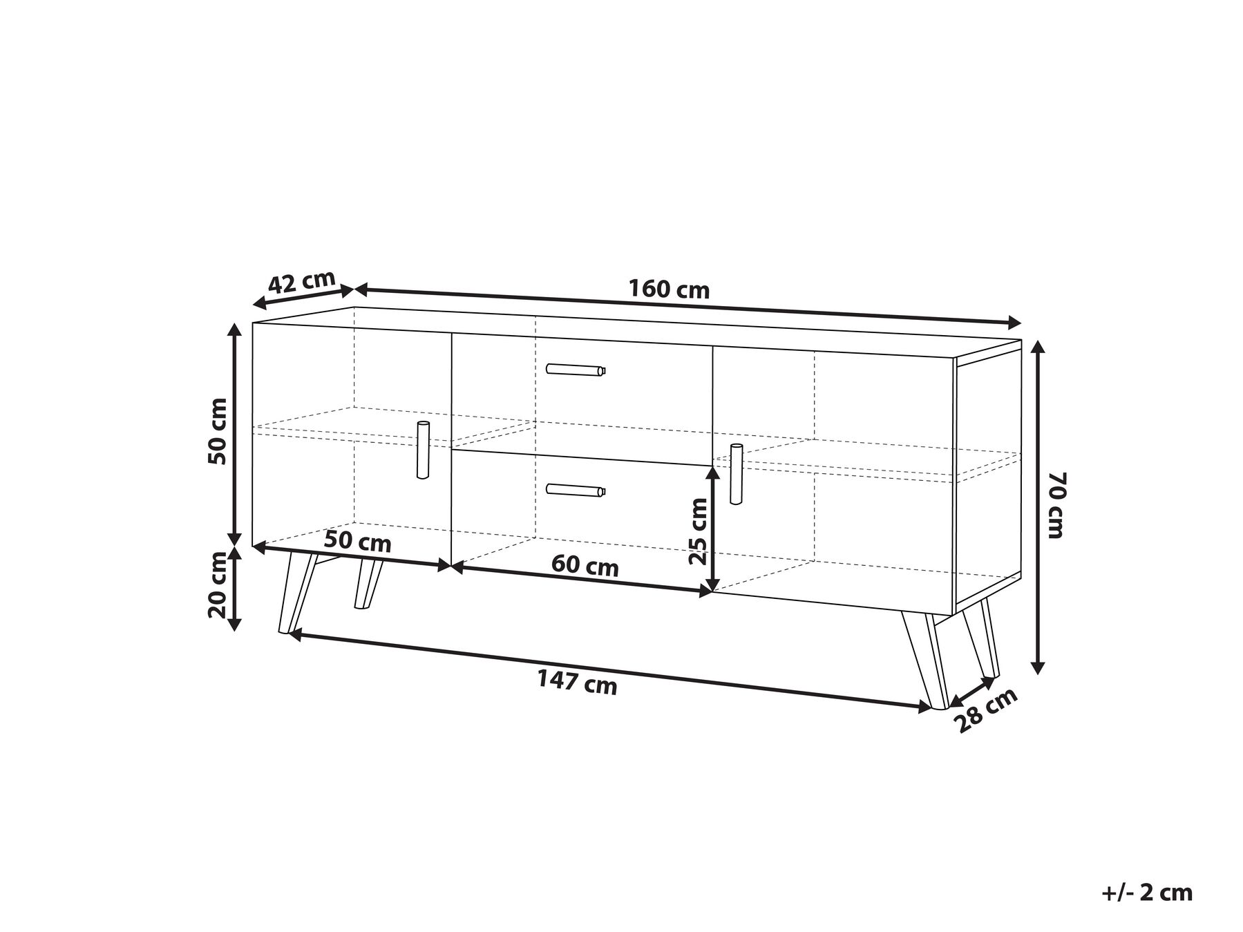 2 Door Sideboard MEET White_753775