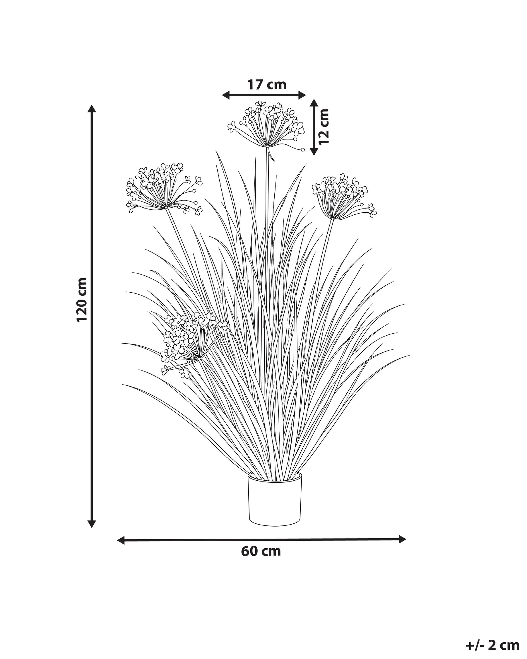 Kunstpflanze ONION GRASS 120 cm Weiß_1090760