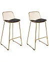 Set mit 2 Barstühlen PENSACOLA Metall Gold