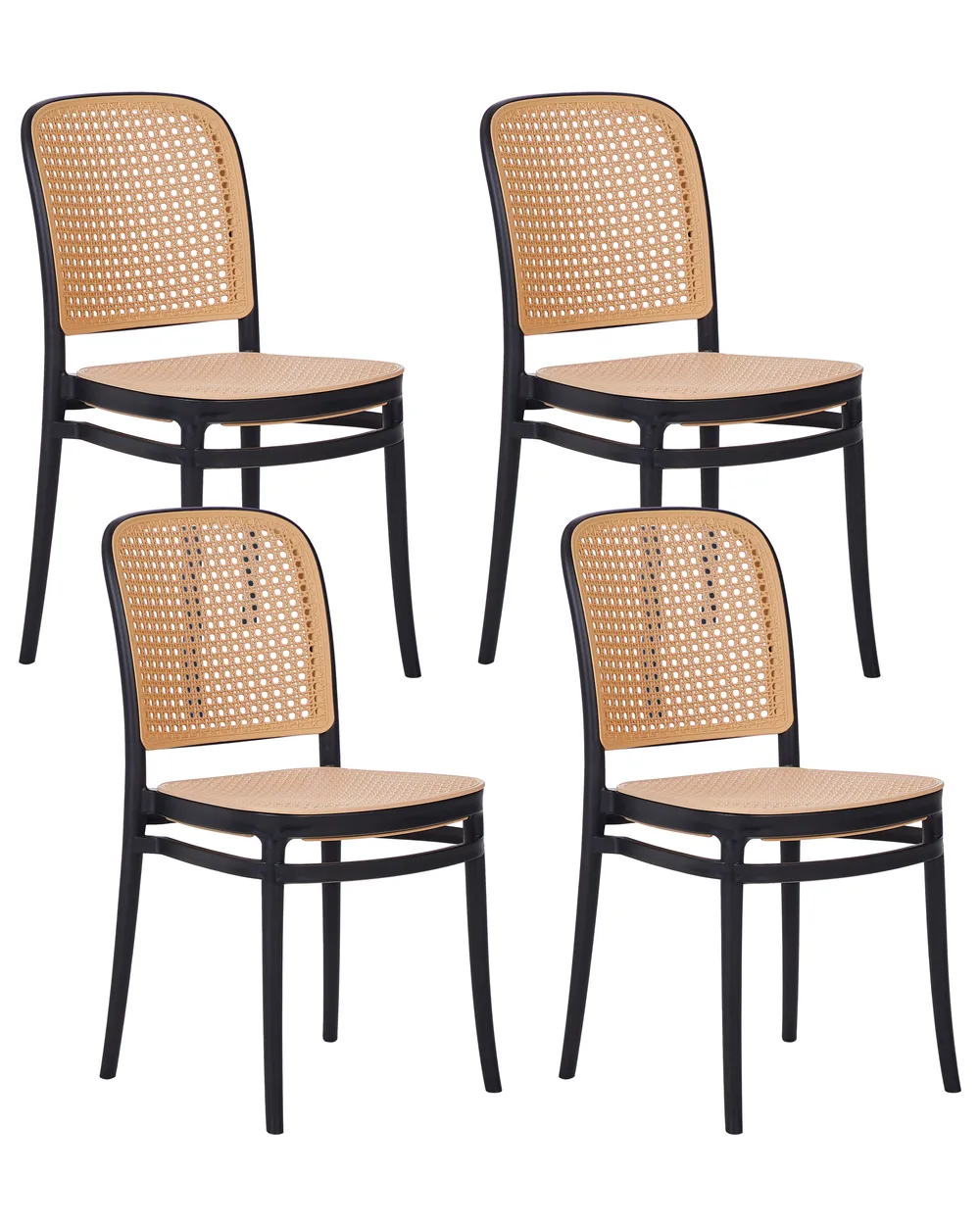 Gartenstuhl 4er Set PLOSE Beige
