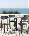Gartenstuhl 4er Set VIESTE Dunkelgrau